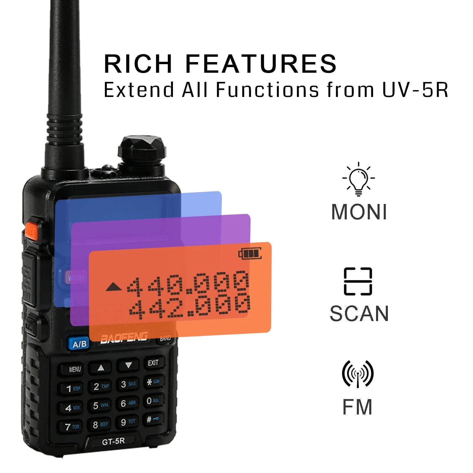 GT-5R 4W/1W Dual Band Radio [4PCS] - Image 8