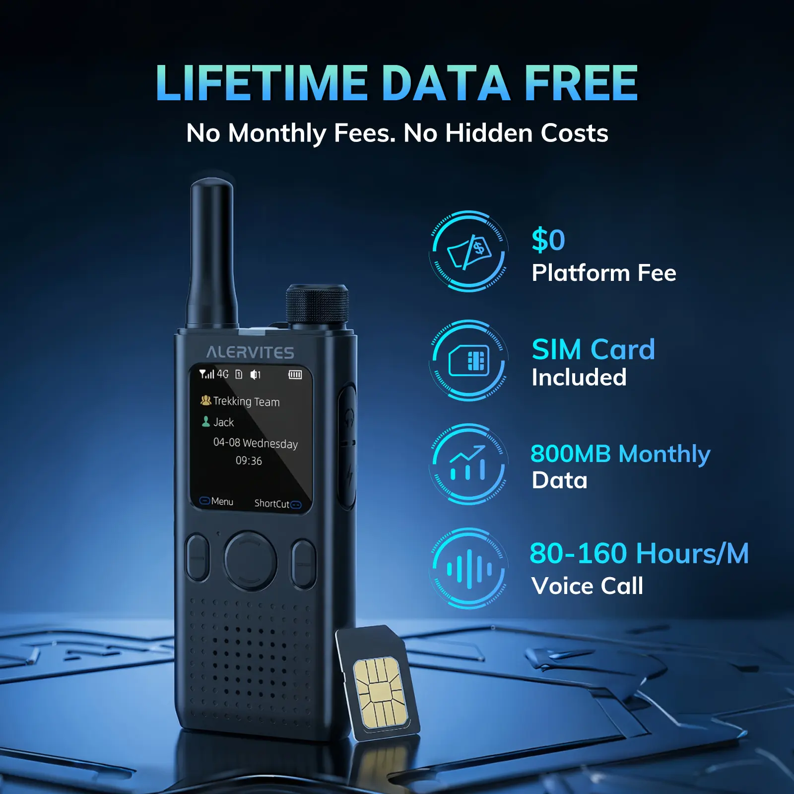 Alervites PoC-AT1 Lifetime Free PoC Radio [2 PCS] - Image 10