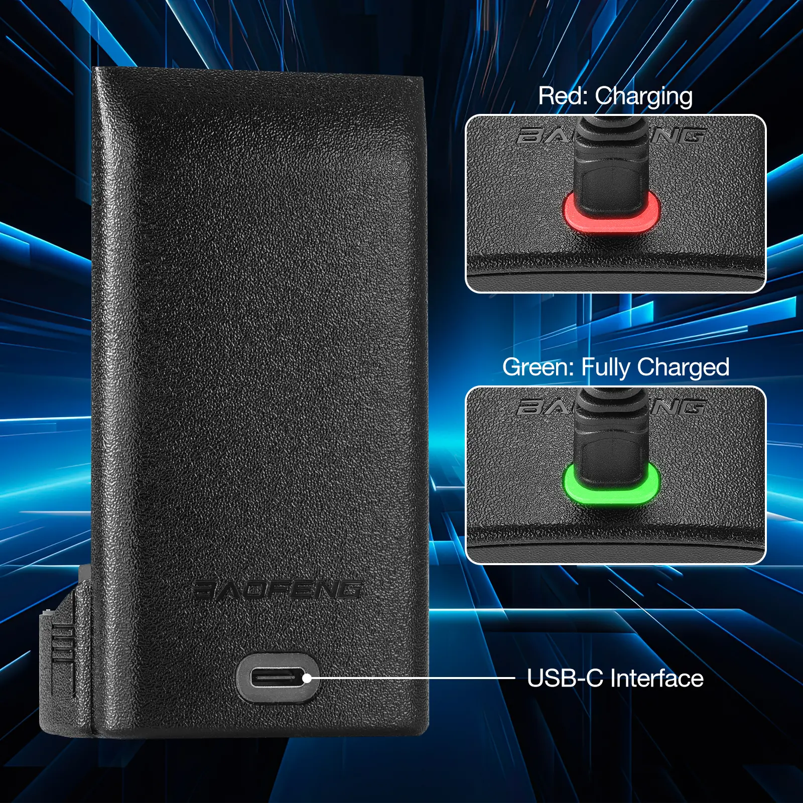 Battery 2500mAh for DM-32UV & UV-32 with USB-C Port - Image 8