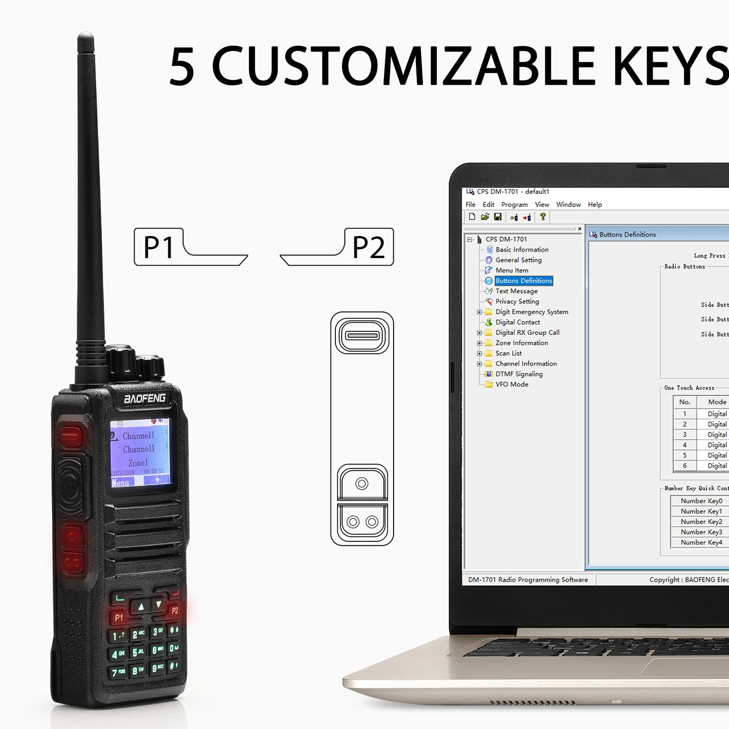 DM-1701 5W Dual Band DMR - Image 4