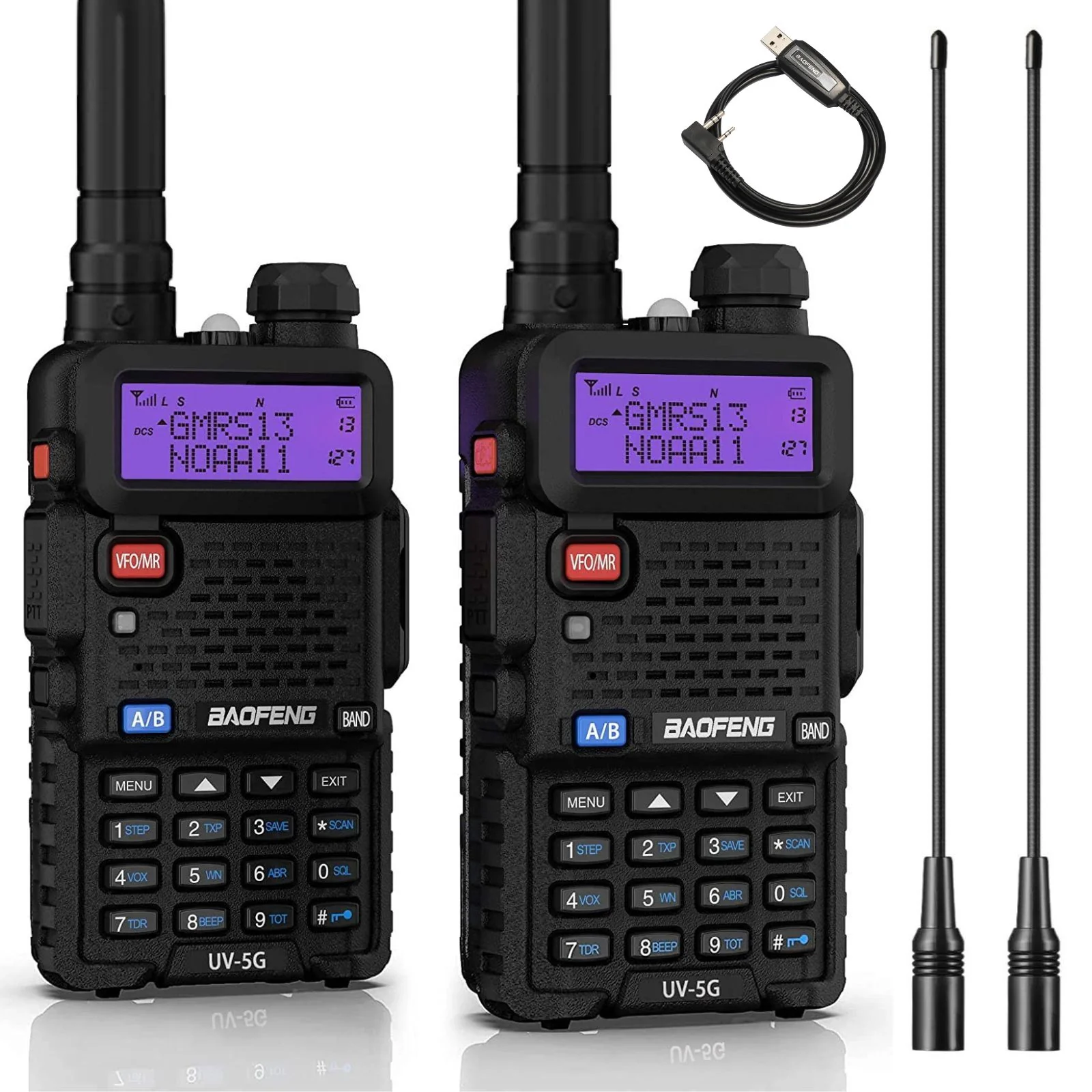 UV-5G 5W GMRS Radio Long Antenna Set [2 Pack]